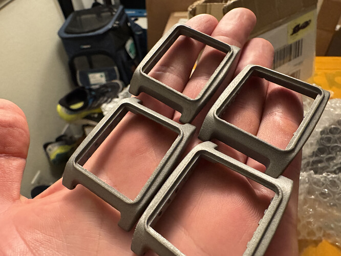 Raw bead-blasted cases.